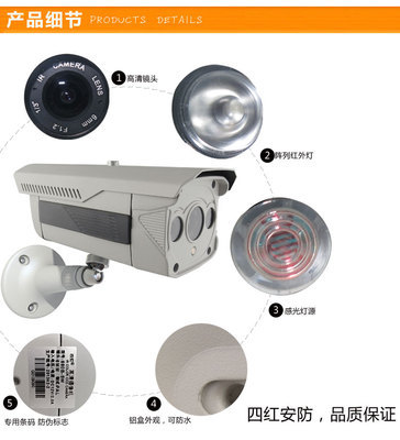 监控摄像头选购指南 高清900线红外夜视探头与CMOS摄像机简介